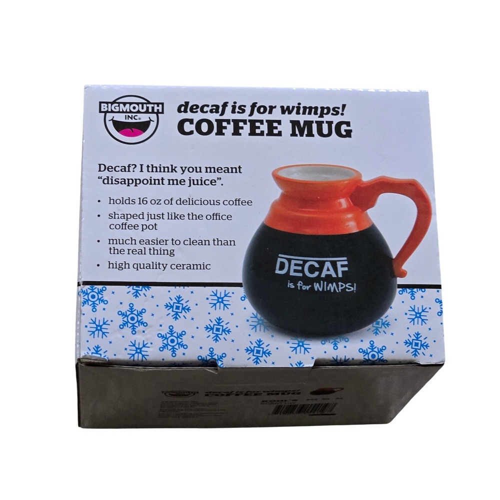 BigMouth Inc Decaf Is For Wimps Coffee Mug Novelty Gift NIB - Picture 5 of 9